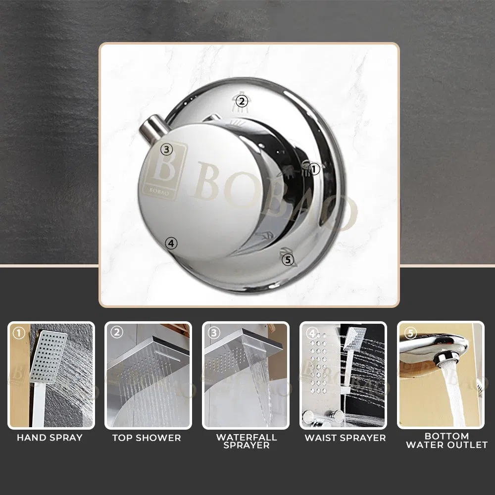 Advanced Smart Shower Panel with Digital Control and LED Display