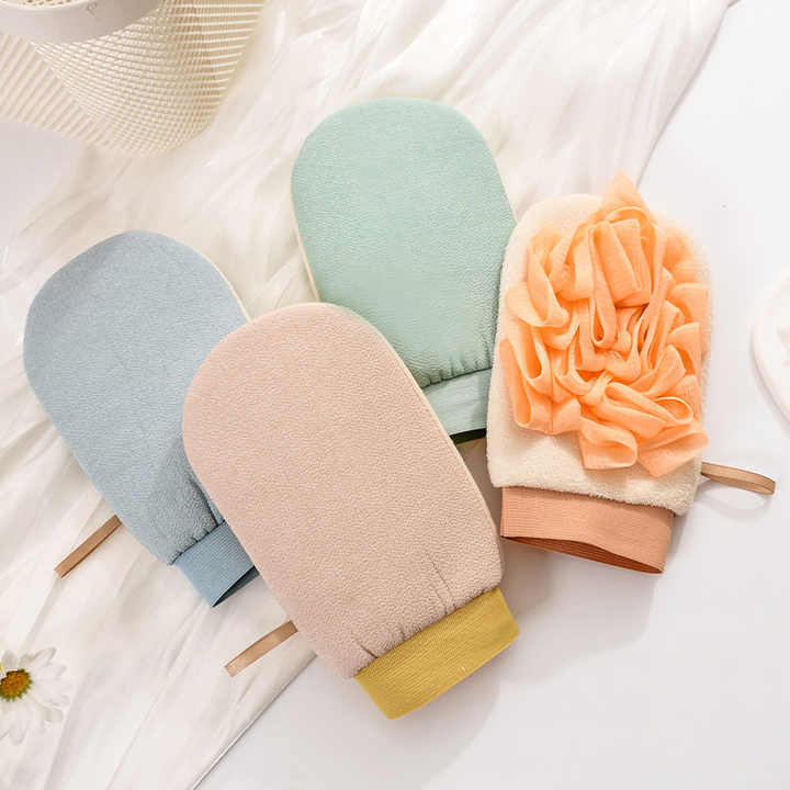 Cleaning Scrub Mitt Rub Dead Skin Removal Exfoliating Gloves