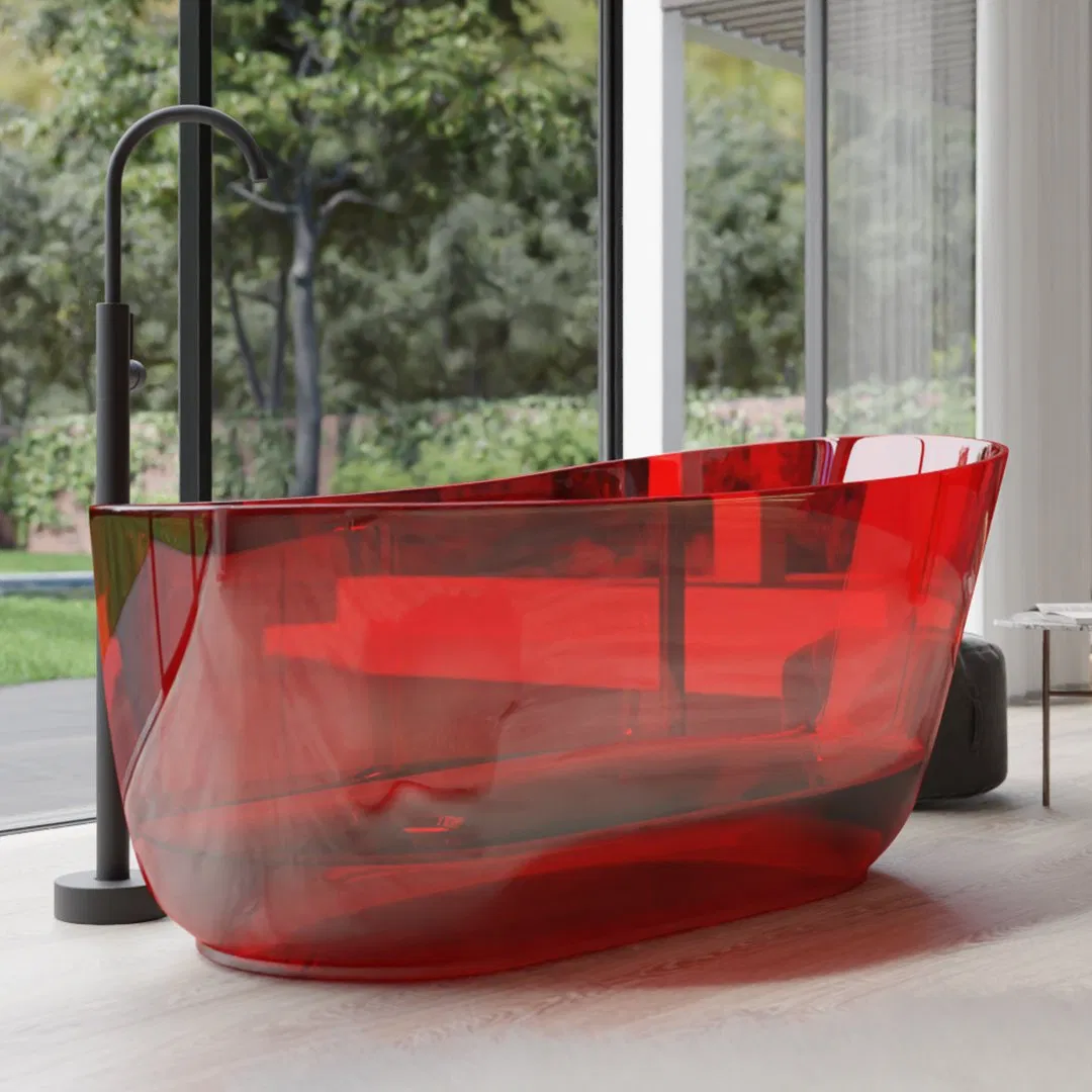 Прозрачная акриловая ванна с подсветкой