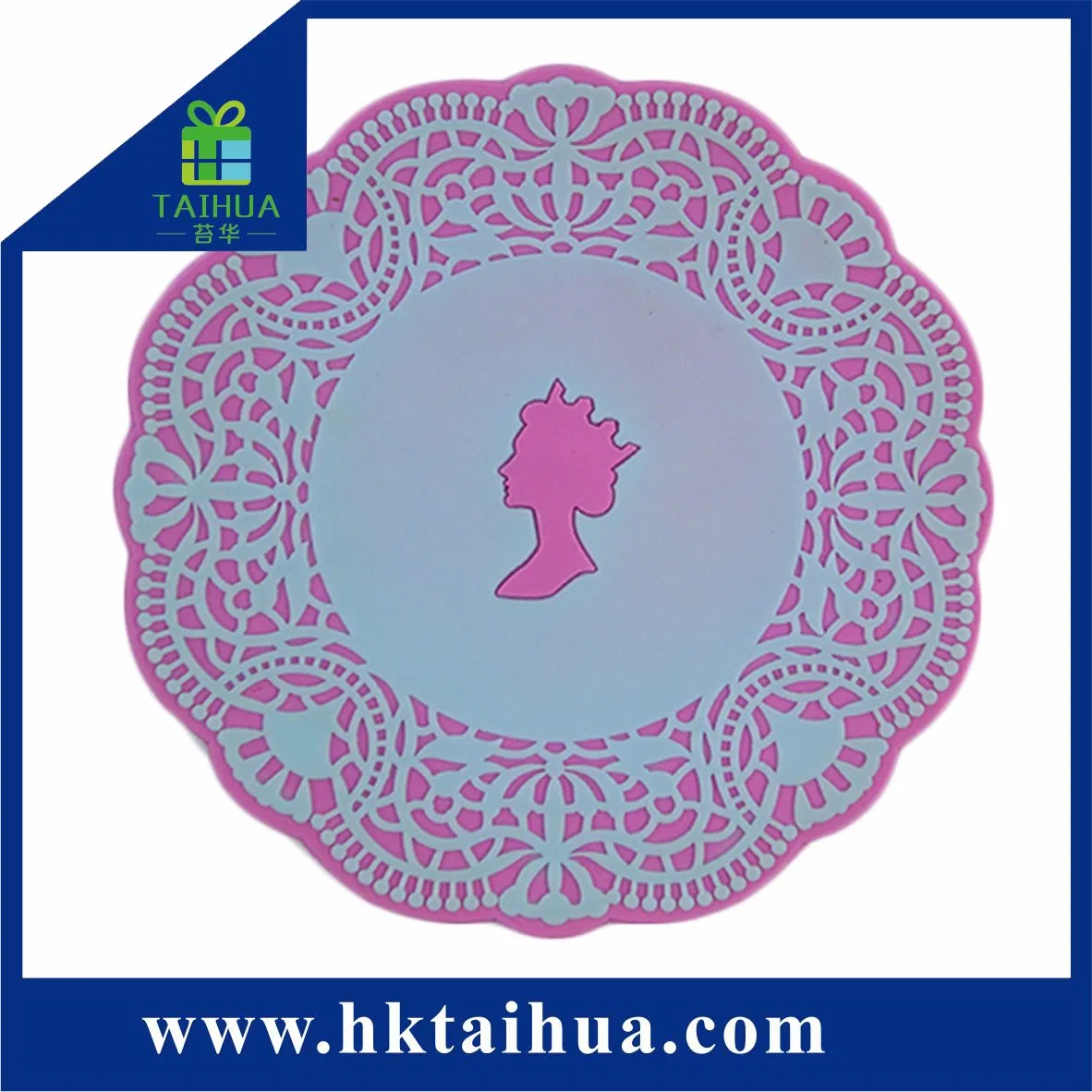 Custom Soft PVC Flower Shape Cup Mat with Thc-001