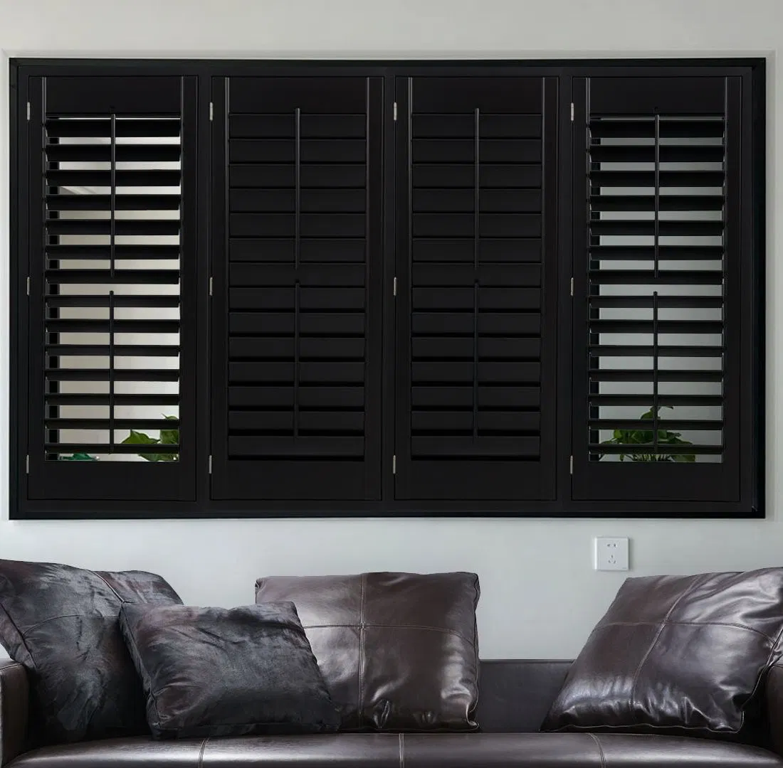 Classic Interior Wood Plantation Shutter Window Durable Modern Design Living Room Bedroom