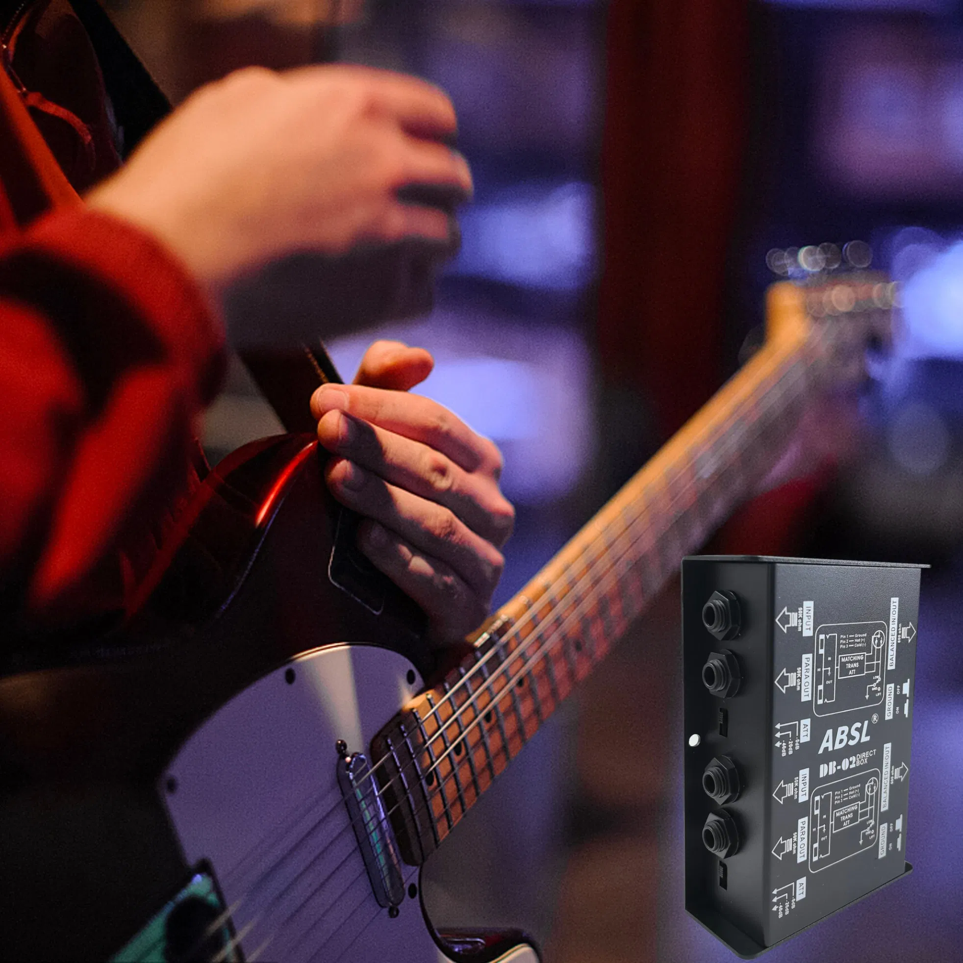 Пассивный DI-бокс DB-02, 2 канала