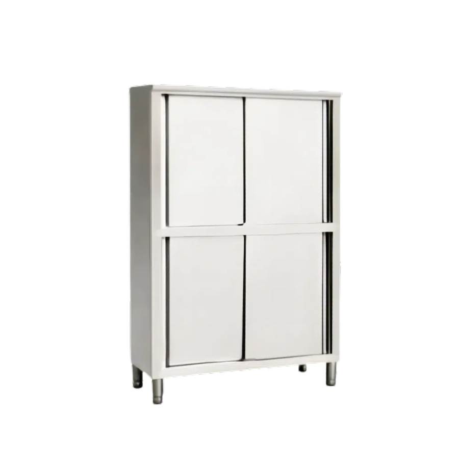 Stylish Stainless Steel Cupboard Enhances Kitchen Aesthetics