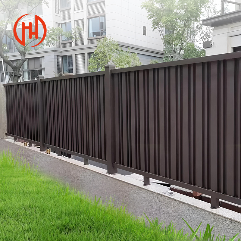 Heavy Duty Aluminum Horizontal Slat Fencing Screen Metal Garden Slat Fence