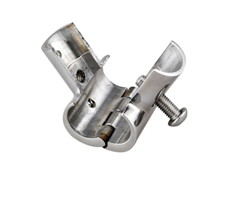 Tee Pipe Connector Opened Boat Handrail Fitting 316 Stainless Steel