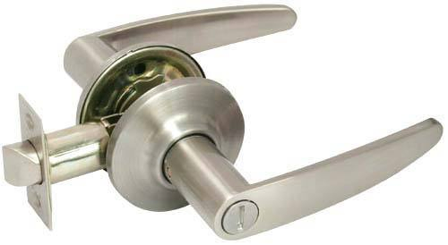 Universal Door Knob Hardware Keyed Entry Door Lever Handle Lock with Round Rose and Zinc Alloy Lever Handle