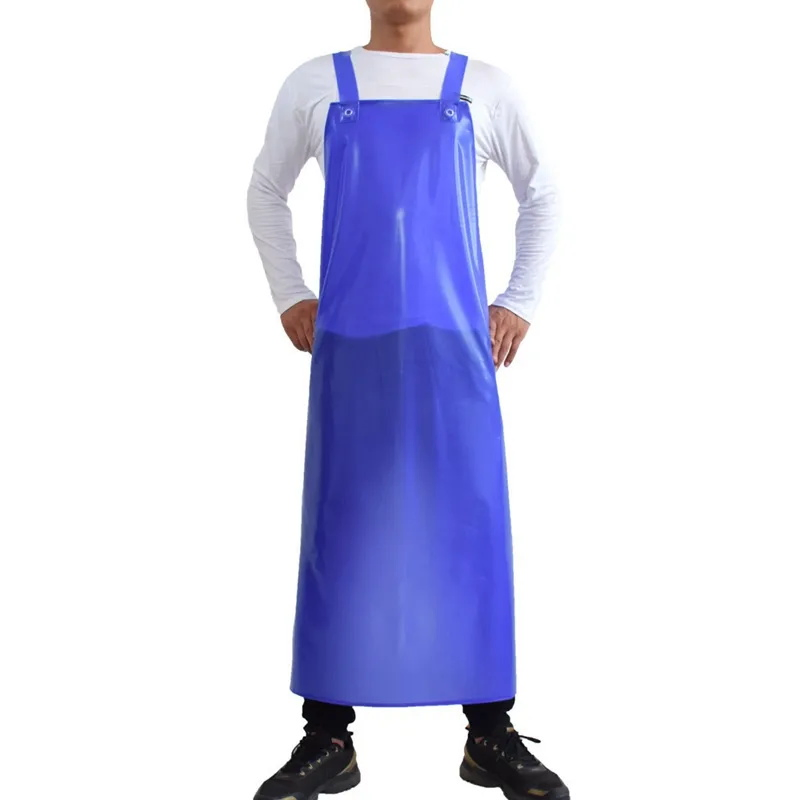 PVC Vinyl Waterproof Working Adult Pinafore Type Aprons