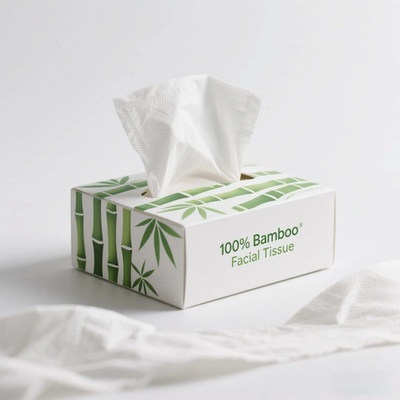 Bulk Stock Cheap Premium Biodegradable Private Label Embroidered Angel Soft Natural Color Facial Tissue