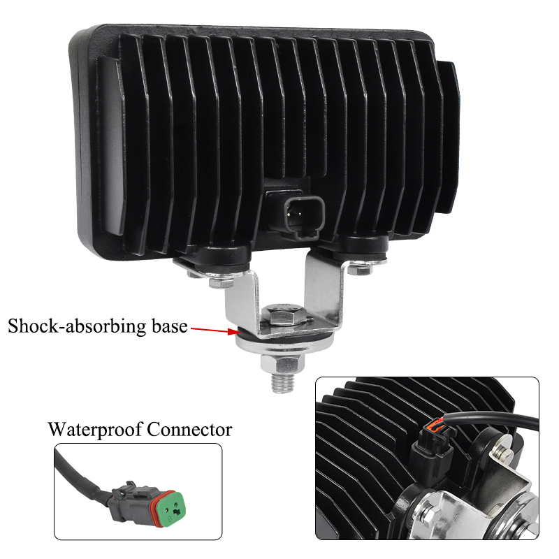 6-дюймовый 45W квадратный светодиодный прожектор-рабочий фонарь для спецтехники и внедорожников