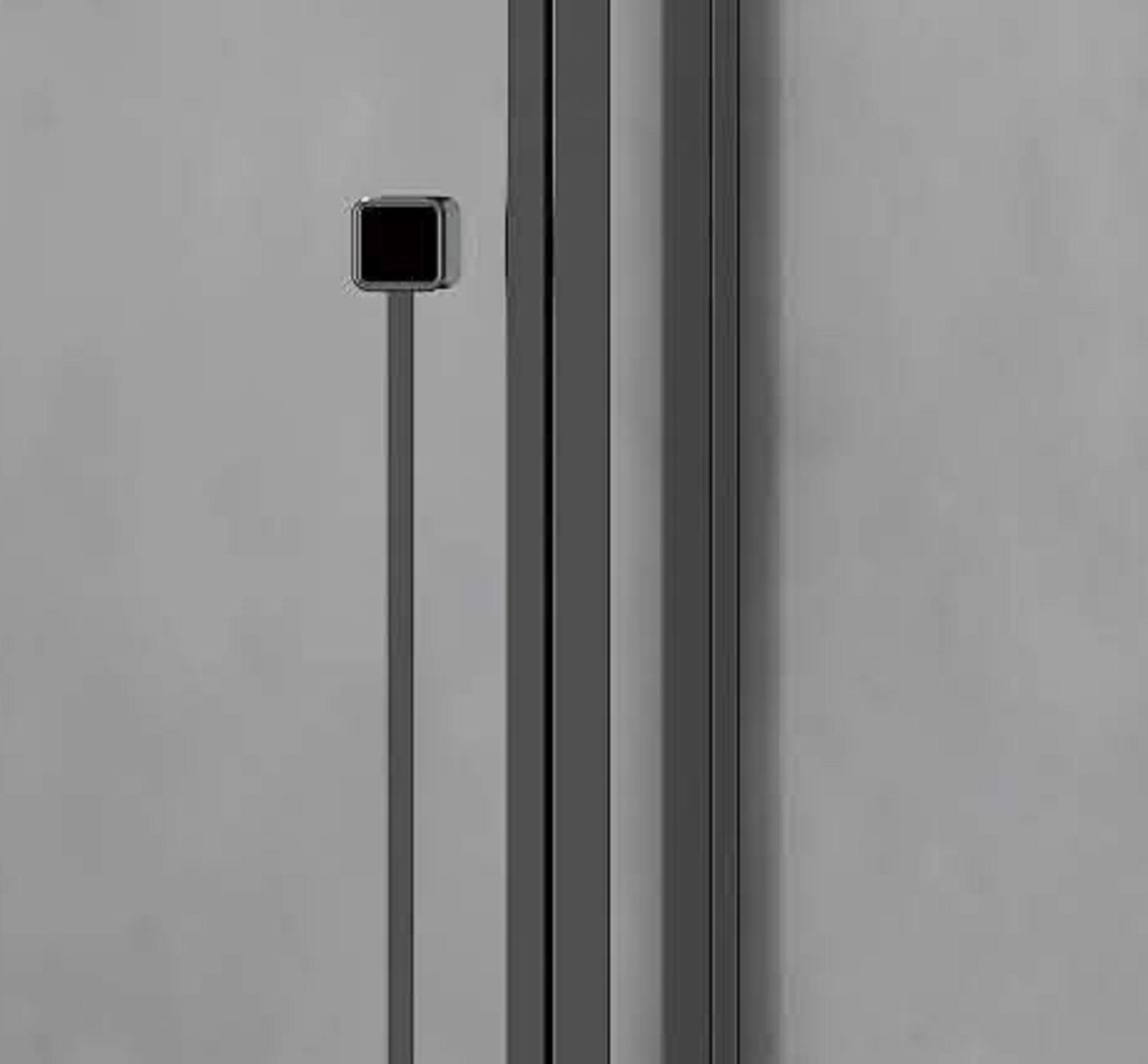 Elegant Shower Enclosure with Sliding Door and Faucet Set