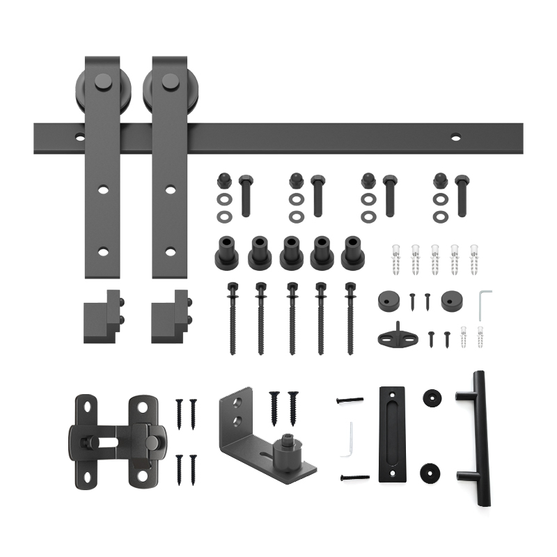 Factory Carbon Steel Rail for Barn Doors Pocket Sliding Door Hardware Kit