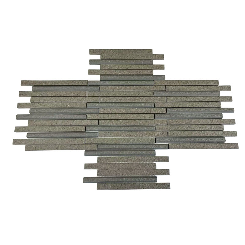 Villa Grey Tiles Mosaic Trim Fashion Artificial Stone Porcelain Ceramic Wall Tile