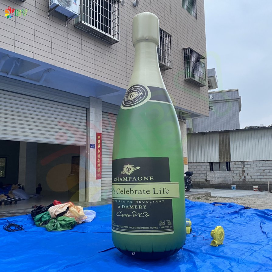 Outdoor Inflatable Wine Bottle for Advertising Custom Inflatable Beer Bottle Inflatable Giant Champagne Bottle Model for Sale