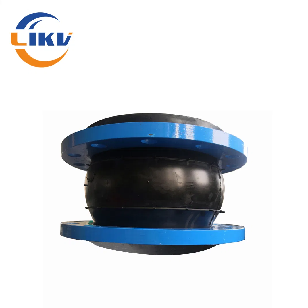 Carbon Steel Flange Steel Wire Frame Flexible Rubber Expansion Joint Compress Stretching