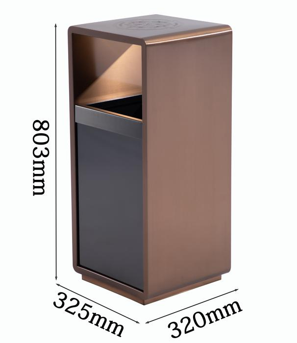 Металлическая урна для мусора с боковым открыванием