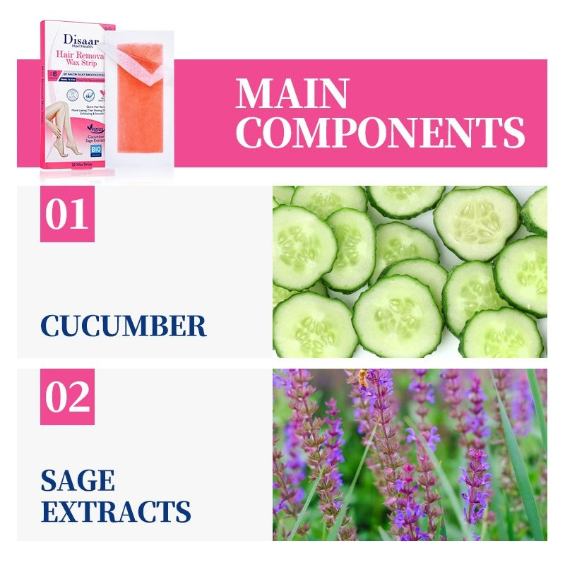Quick Removing Body Legs Hair Removal Wax Strips for Normal Skin