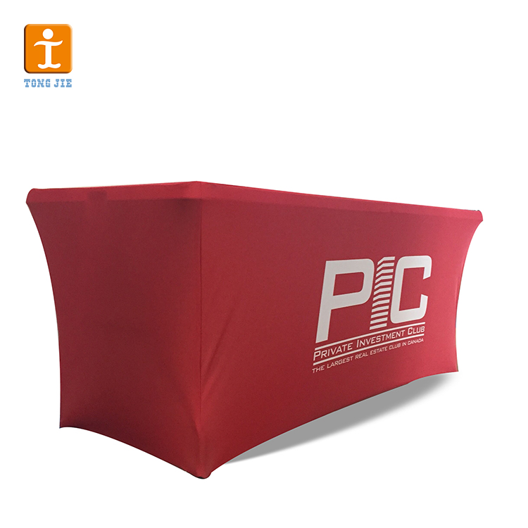 Event Exhibition Trade Show Custom 6FT Stretch Table Cloth with Logo
