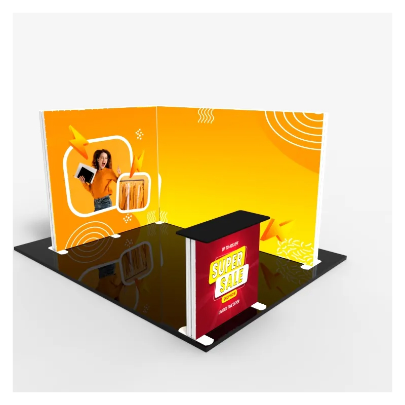 Tianlang Exhibition Booth Portable LED Light Box Stand 20 X 20 Trade Show Display Boo Lightbox Modular Display