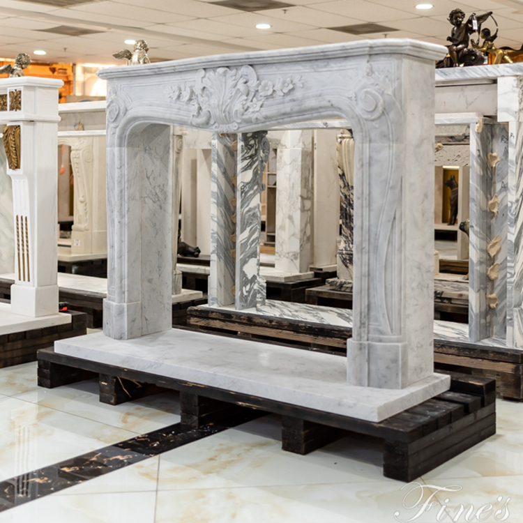 Low Price White Marble Electric Fireplaces with Good Technology