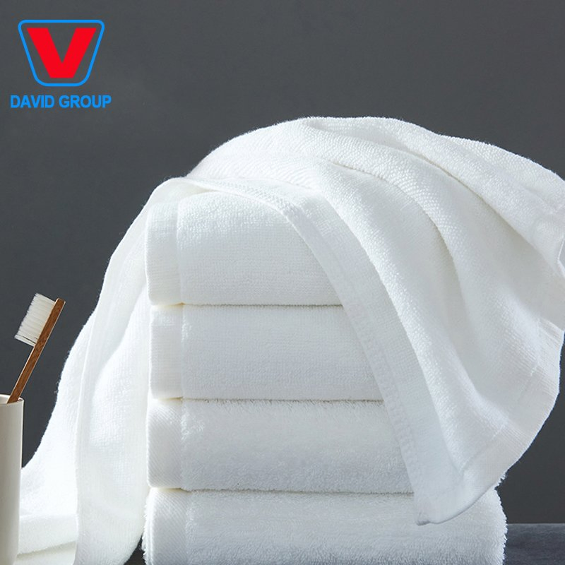 100% Cotton White Customized Size Bath Face Hand Towel Set