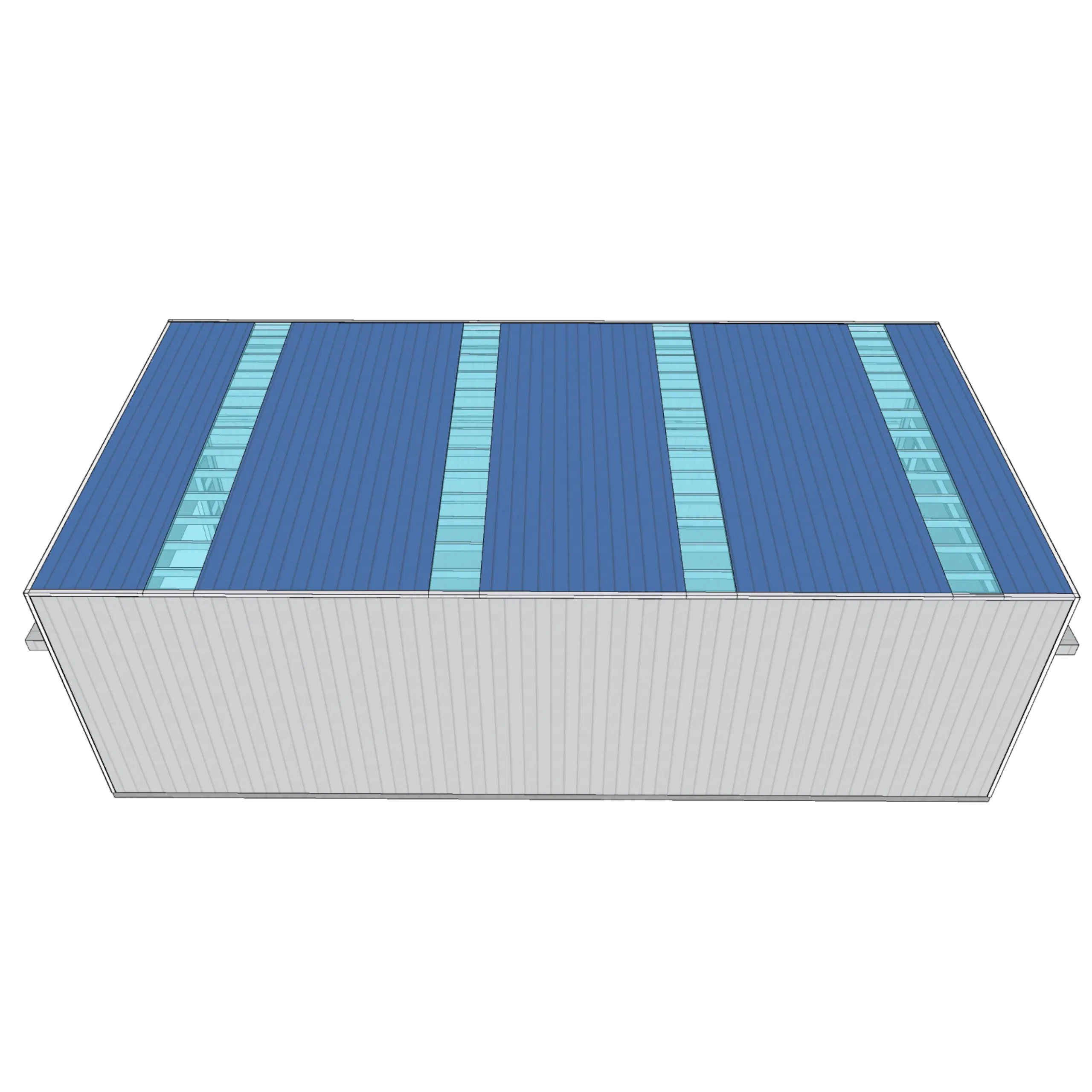 China New Modern Wholesale Construction Material of Prefabricated Single-Span Light Steel Structure Warehouse with Skylight Strips for Waste Treatment