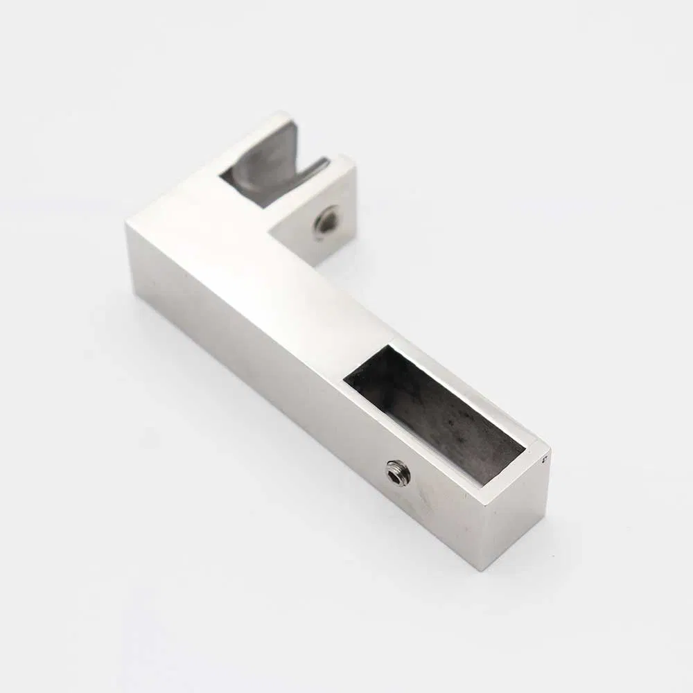 Stainless Steel F Shape Polished Glass to Glass Wall Corner Connector