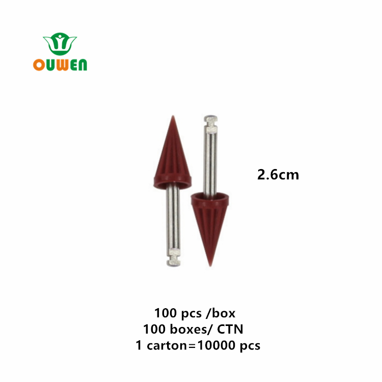 Ouwen Manufacture J-1 Brown Tapered Dental Prophy Polishing Cup Hard