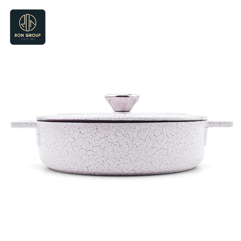 Factory Price Home Restaurant Hotel Enamel Porcelain Casseroles Cooking Pot with Two Ears Cover for Buffet Dinnerware Kitchenware