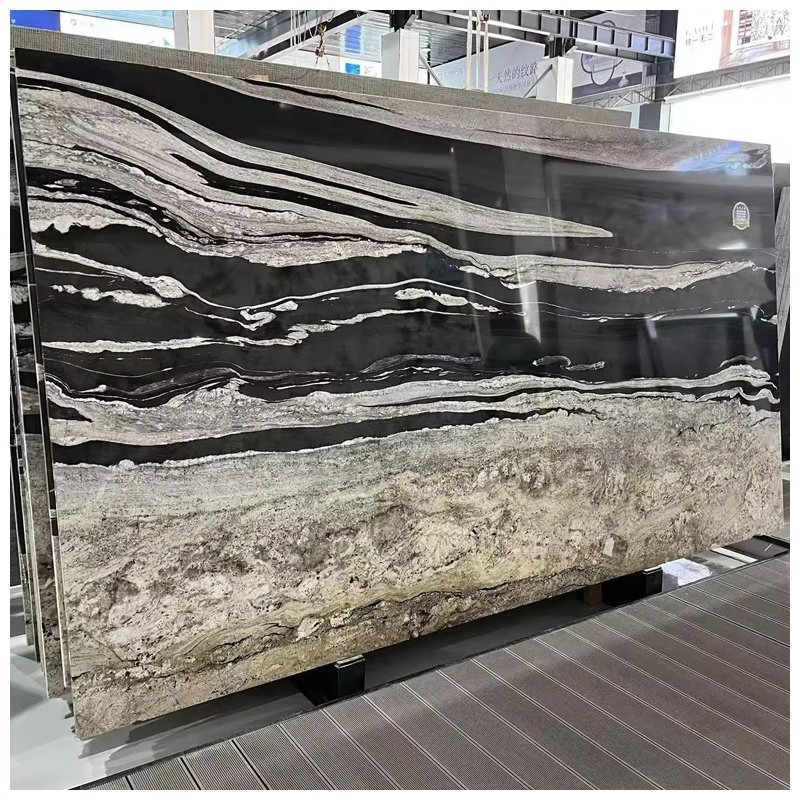 Brazilian Luxury White and Black Horse Copacabana Quartzite for Countertops