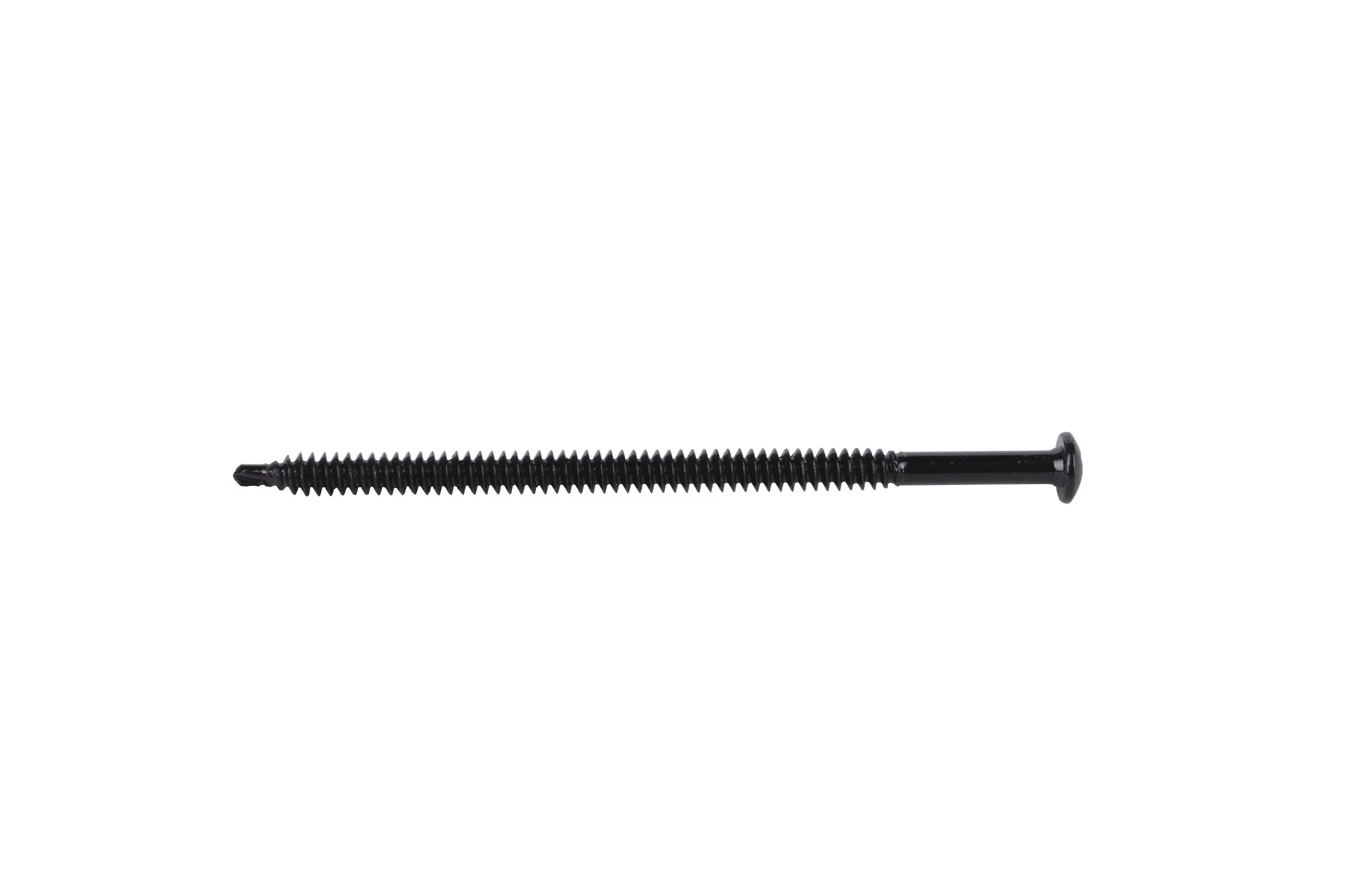 3" to 24" Truss Head Long Roofing Screw Black with Wave Washer