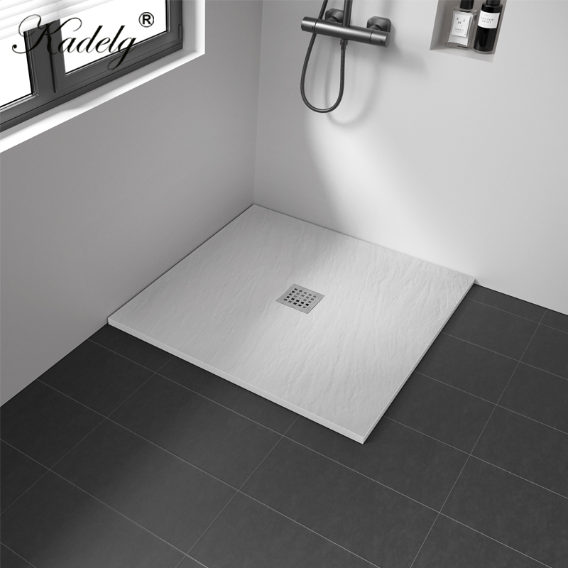 Modern Bath Shower Room Quartz Stone Resin Shower Tray with Easy Installation