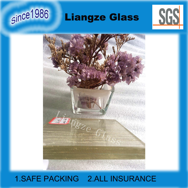 Modern Hyaline Glass Art Decoration with Fabric Accents