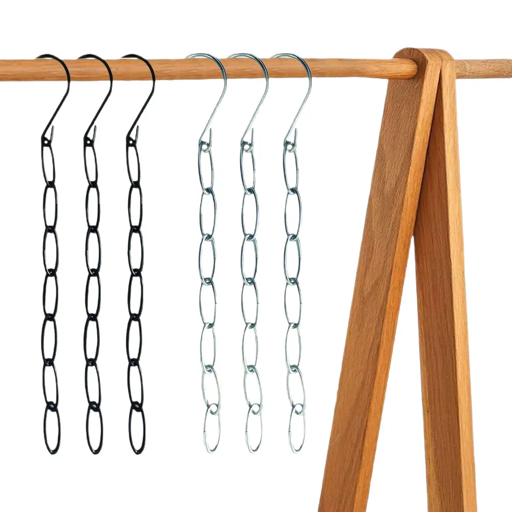 Metal Coat Rack Folding Storage Chain