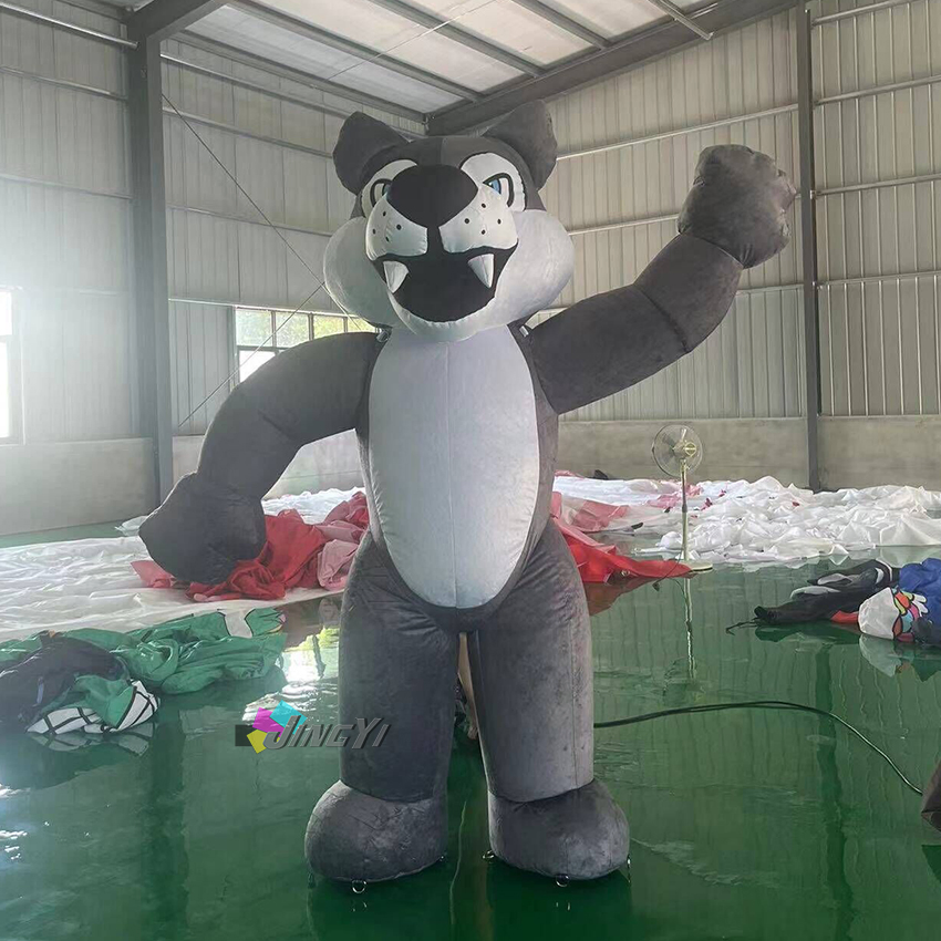Custom Design Inflatable Giant Cat Bear Animal Cartoon, Air Inflation Big Plush FELT Display