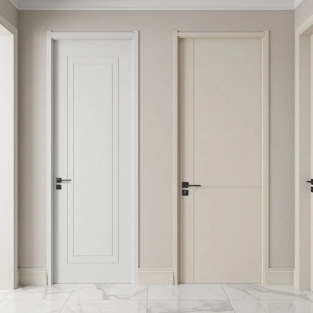 Factory Prices Wood Plastic Composite Wasterproof Design Interior WPC Bathroom Door