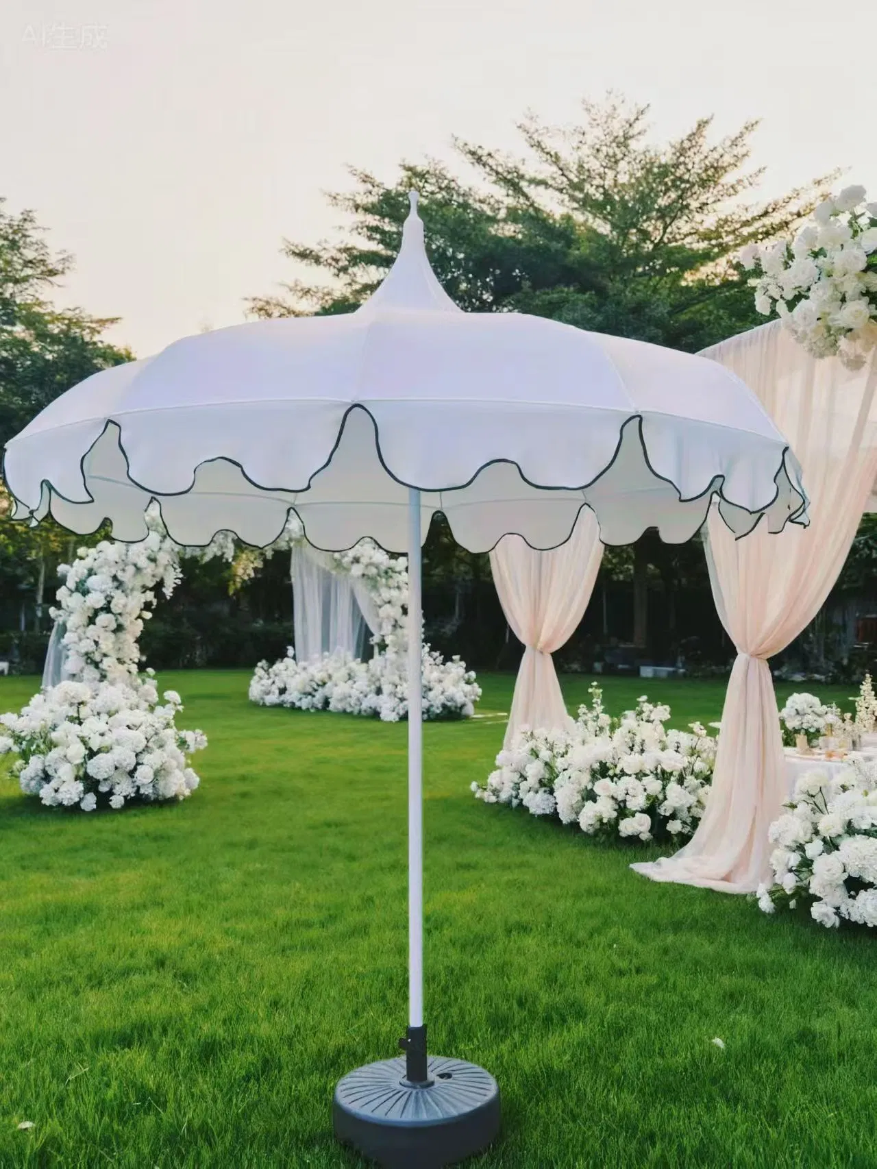 Glass Fiber Middle Pole Aluminum Pole Exteriores Parasol