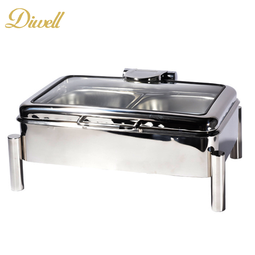 Catering Equipment 9 Liter Buffet Chafer Rotation Flip Chafing Dish