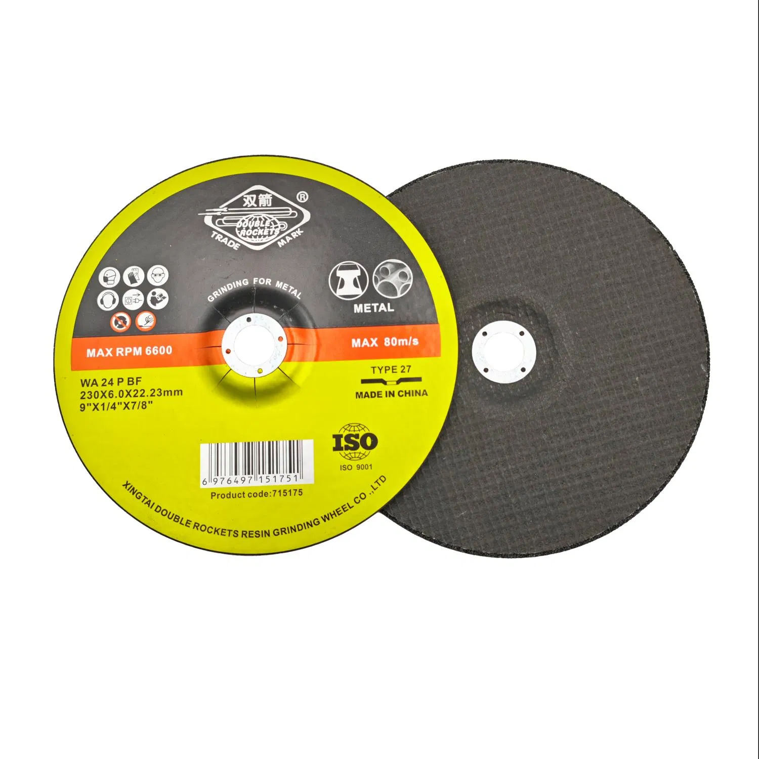 Long Life 9 Inch 6mm Grinding Wheel Metal Grinding Disc 230*6*22.23mm Abrasive Metal/Stainless Steel/Inox/Steel Grinding Wheel Factory Price