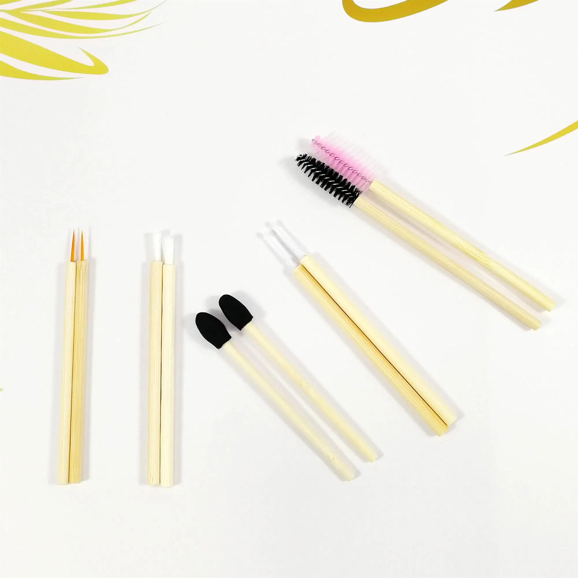 Bamboo Cosmetic Stick Applicator Wholesale Eye Shadow Liner Pencil Brush Makeup Pen Tools Eyeliner