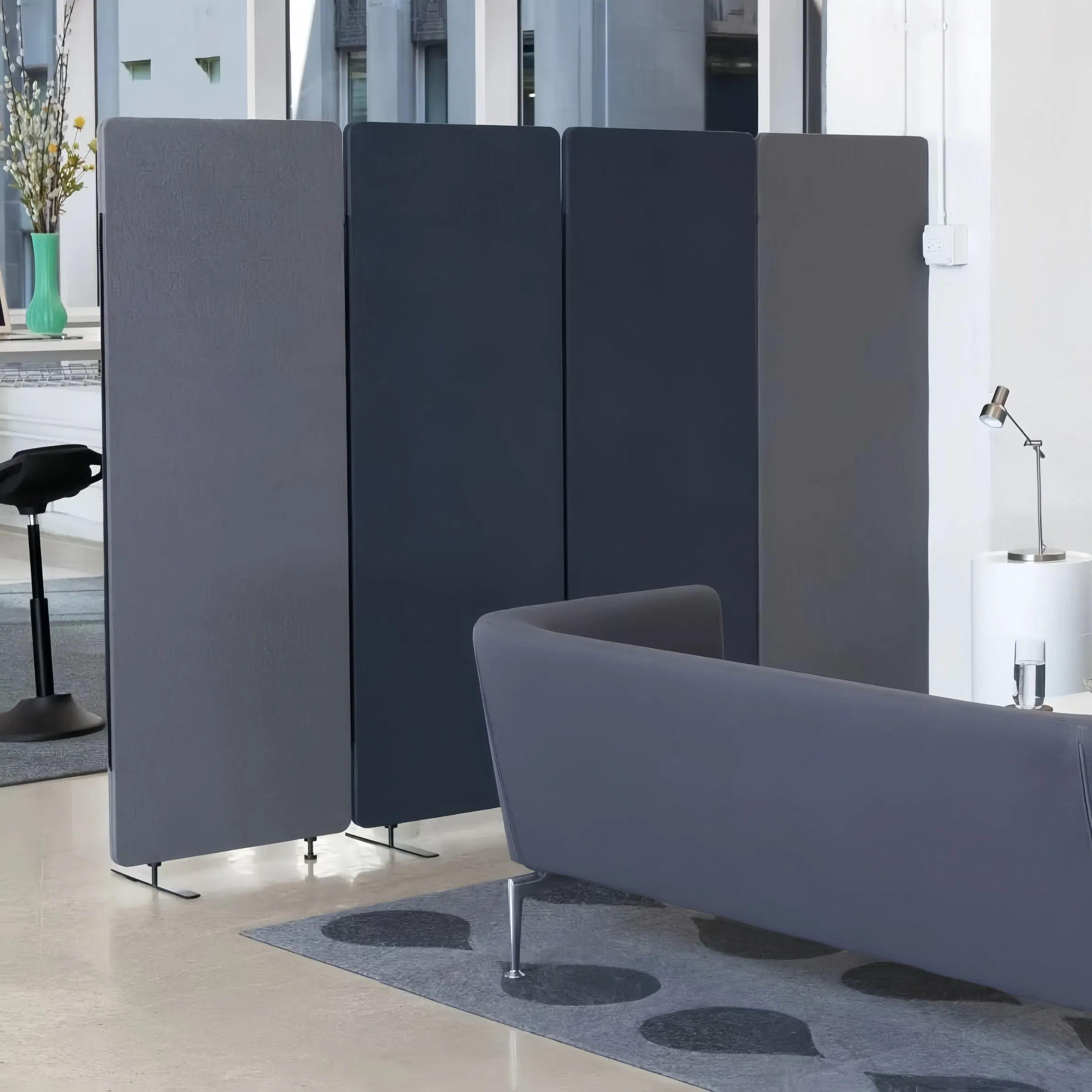Premium Pet Felt Acoustic Sound-Absorbing Panels Floor-Standing Dividers with Fire-Retardant Properties for Safety Compliance