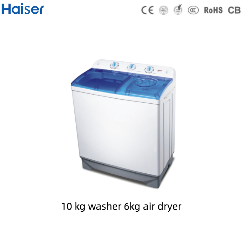 Free OEM 10 Kg Twin Tube Washing Machine with Dark Blue Transparent Color
