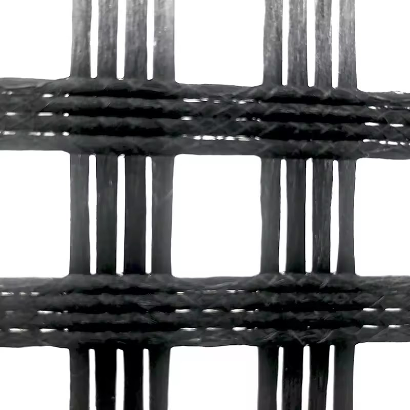 China Factory Supply Fiberglass Geogrid for Road Construction UV Resistant Fiberglass Geogrid Mesh