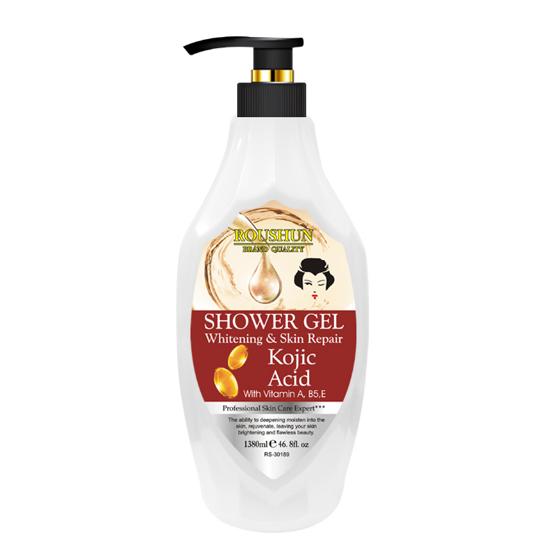 Kojic Acid Shower Gel Body Wash Skin Whitening Moistening Skin Bath Care Customize Roushun