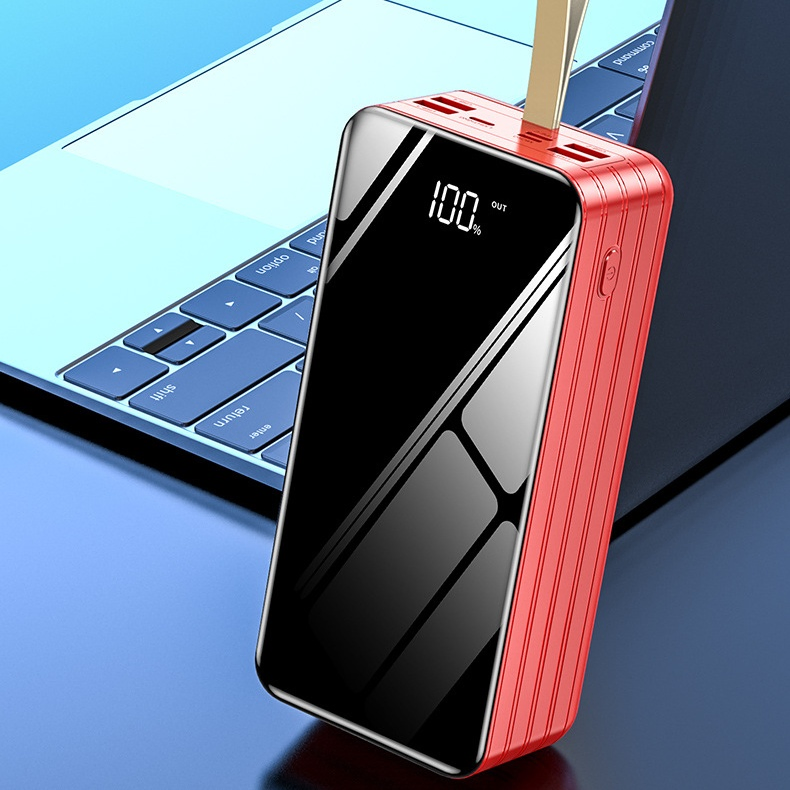 Портативный пауэрбанк 50000mAh с беспроводной зарядкой