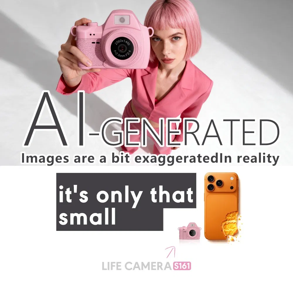 1.47 Inch IPS Screen 2K HD Video Recording Kids Thumb Camera with 32GB Card - Black