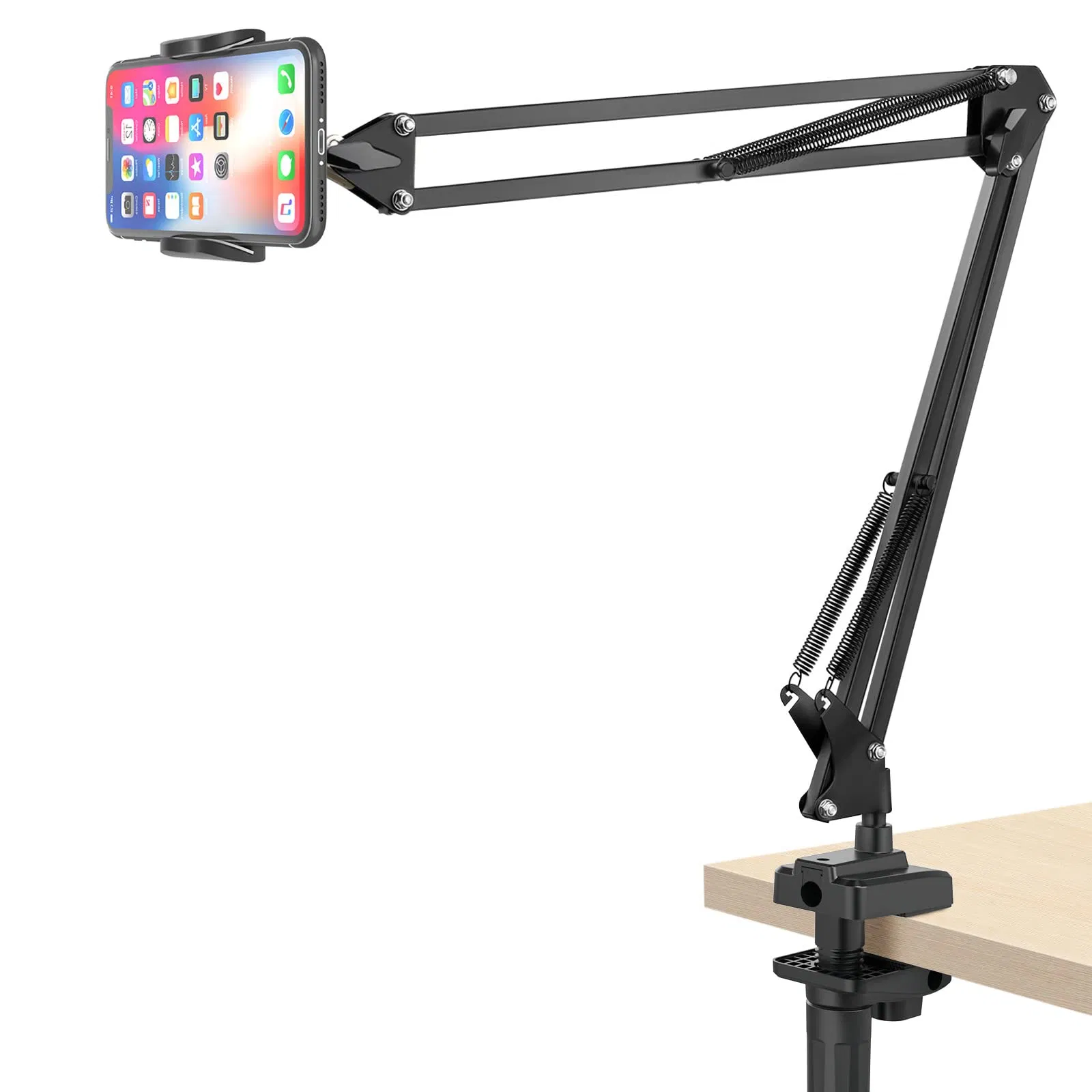 Premium Adjustable Carbon Steel Phone Holder for Desk Use