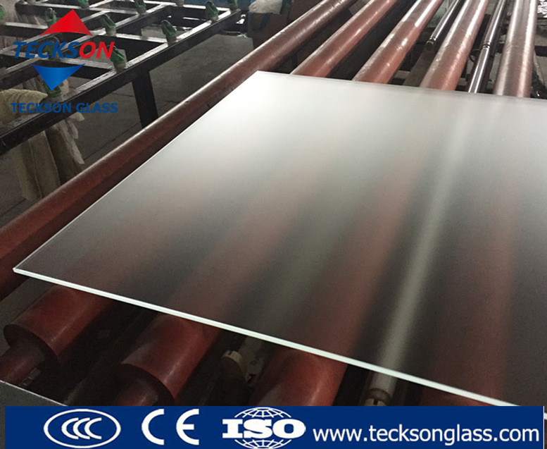 3mm-12mm Acid Etched Glass, Frosted and Patterned Optional, Decorative Glass CE Certified