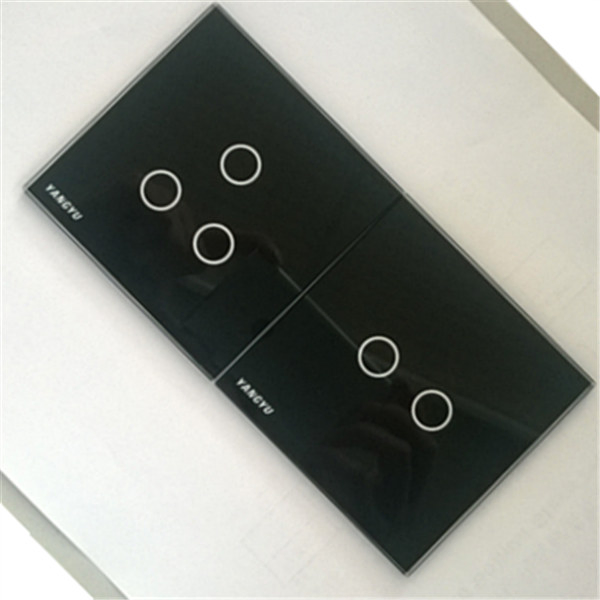 Beautiful Screen Print Glass Touch Switch Panel
