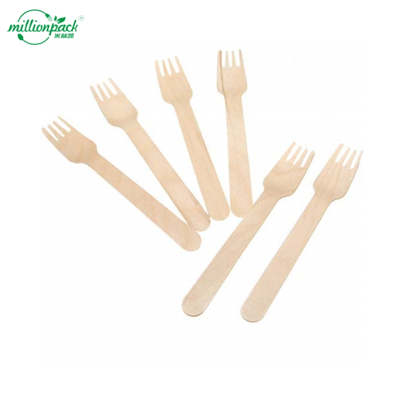 Disposable Bamboo Wooden Forks with Knife and Spoon Sets for Complete Meals