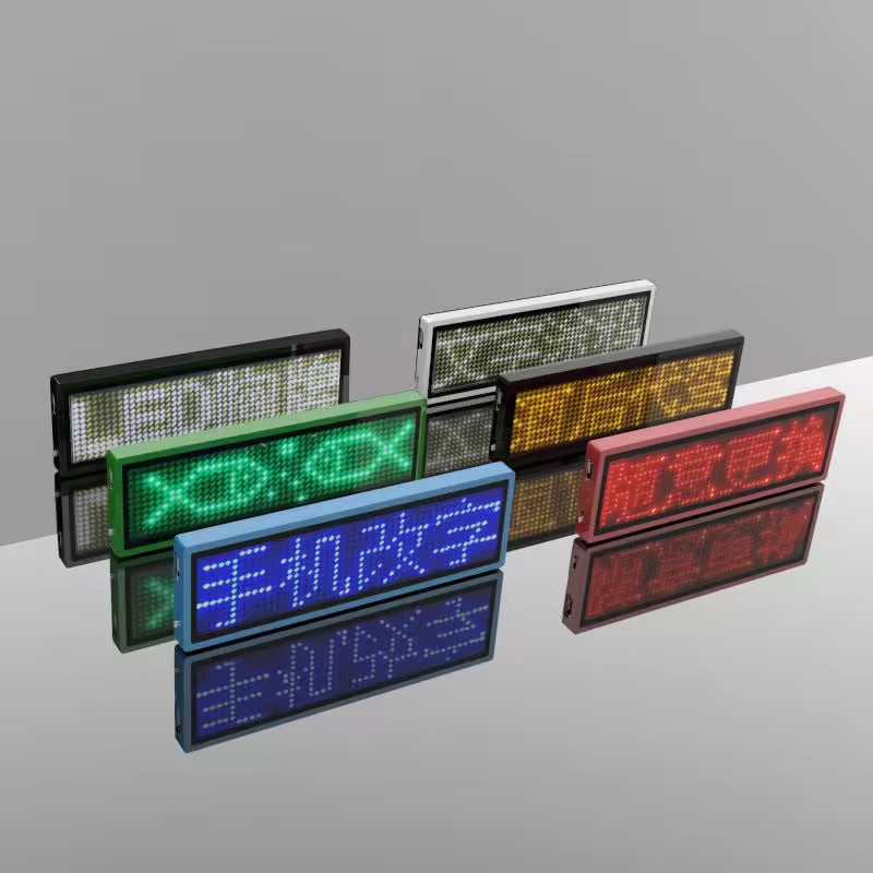 New Christmas Reflectable Arrivals Programmable LED Badge Screen Tags